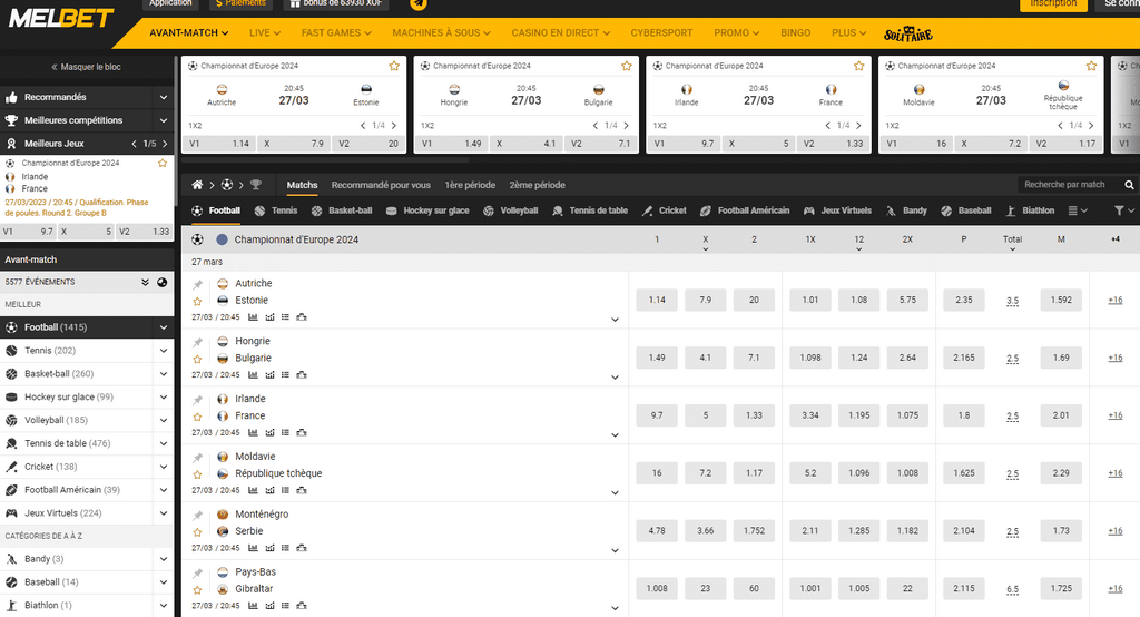 Melbet Bookie: 100 EUR Registration Perk - Sports Betting Lines and Odds